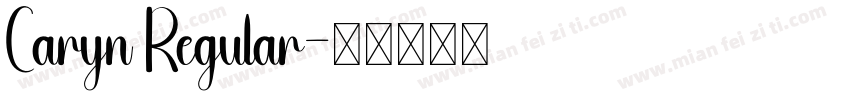 Caryn Regular字体转换